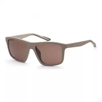 ARMANI EXCHANGE AX4149SU83617 Vyriški stačiakampiai akiniai nuo saulės Havana rudos spalvos acetato rėmelis rudi polikarbonato lęšiai 56/18/145 mm