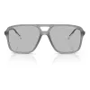 Armani Exchange AX4150SU83638 Akiniai Vyriški Kvadratiniai Matiniai Juodi Pilki 59mm