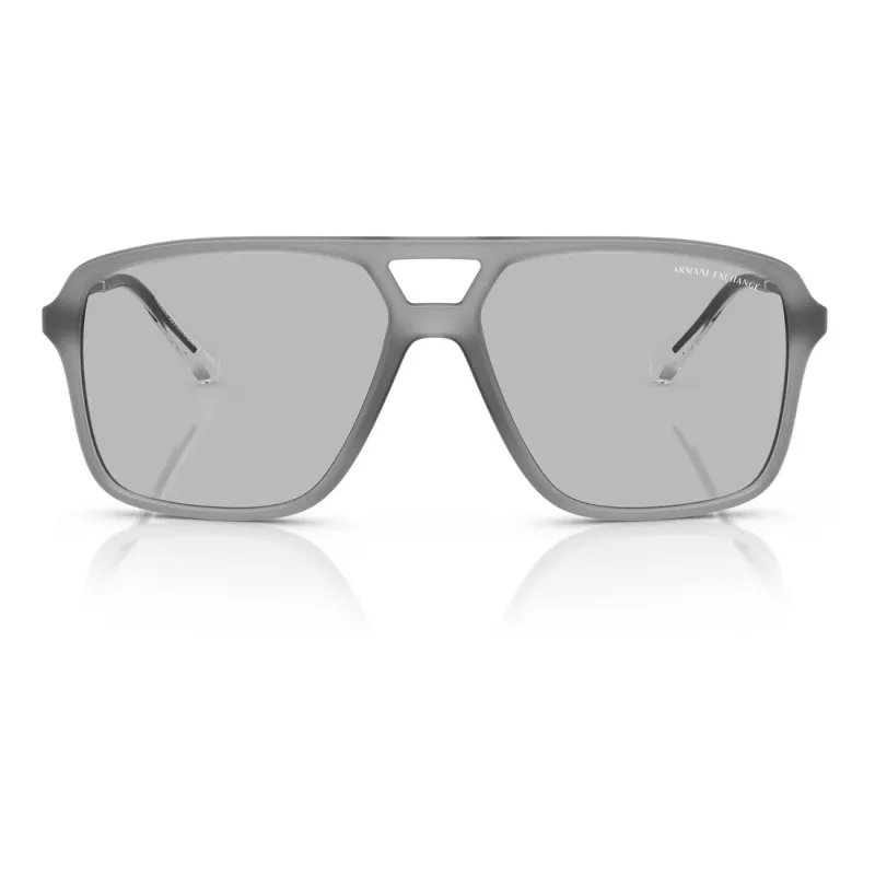 Armani Exchange AX4150SU83638 Akiniai Vyriški Kvadratiniai Matiniai Juodi Pilki 59mm