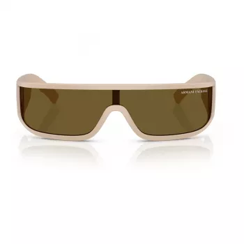 Armani Exchange AX4153SU83617 Unisex akiniai - juodas rėmelis, pilki lęšiai, skydo / kaukės forma, 140 mm lęšio plotis