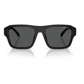 Armani Exchange AX4154SU83737 Vyriški stačiakampiai akiniai nuo saulės - Juodas propionato rėmelis, pilki polikarbonato lęšiai, UV400 apsauga