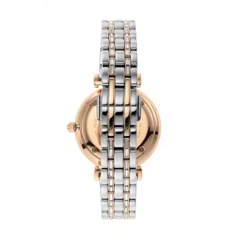 ARMANI Gianni T-Bar moteriškas laikrodis AR11293 – 32 mm nerūdijančio plieno kvarcinis, sidabrinis ciferblatas