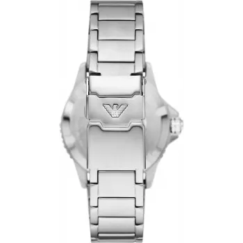ARMANI Man AR11589 Vyriškas analoginis kvarcinis laikrodis 42mm mėlynas ciferblatas sidabrinis nerūdijantis plienas