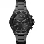 ARMANI Vyriškas AR11363 Chronografo Nerūdijančio Plieno Laikrodis 43mm Juodas Ciferblatas