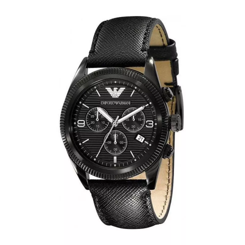 Armani Vyriškas AR5904 Chronografas Laikrodis 41mm Juodas Ciferblatas Nerūdijantis Plienas