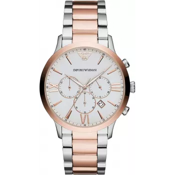 Armani vyriškas Luigi kvarcinis laikrodis AR11209 43mm nerūdijančio plieno juodas ciferblatas