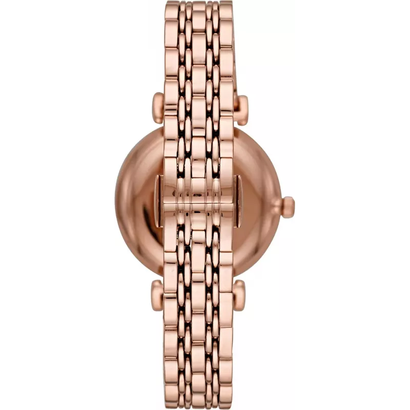 ARMANI Women's AR11244 Gianni T-Bar Quartz Analog Watch 32mm Rose Gold-tone Stainless Steel