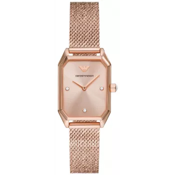 ARMANI Women's AR11347 Quartz Stainless Steel Watch 24mm Mother of Pearl Dial