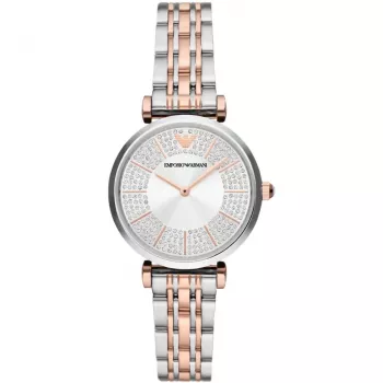 ARMANI moteriškas laikrodis AR11537 32mm nerūdijantis plienas sidabrinis ciferblatas