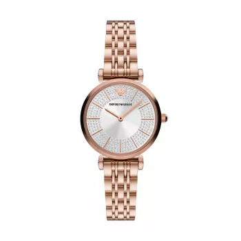 ARMANI moteriškas laikrodis AR11446 32mm rožinio aukso nerūdijantis plienas