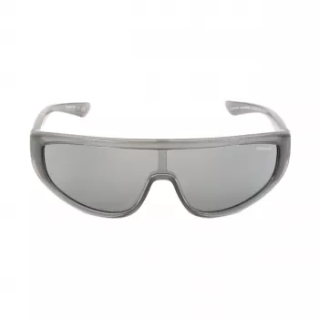 ARNETTE AN4264 Unisex akiniai su matiniu juodu rėmeliu ir tamsiai pilkais sidabriniais veidrodiniais lęšiais 135mm