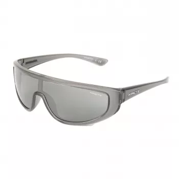 ARNETTE AN4264 Unisex akiniai su matiniu juodu rėmeliu ir tamsiai pilkais sidabriniais veidrodiniais lęšiais 135mm