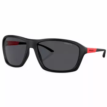 Arnette AN4329-275887 Vyriški stačiakampiai akiniai nuo saulės, matinio juodo rėmelio, pilki lęšiai, 63 mm