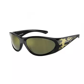 Arnette AN4342-29476R Unisex akiniai nuo saulės, matinio juodo rėmelio, tamsiai pilki veidrodiniai sidabriniai lęšiai, 62 mm lęšio plotis