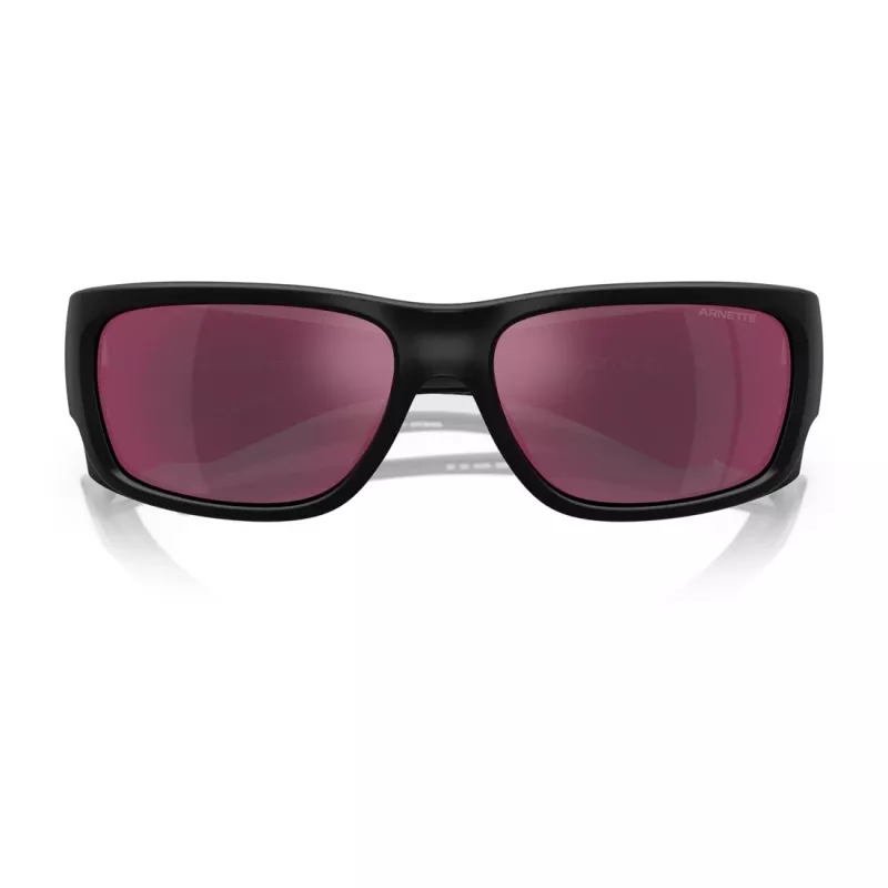 Vyriški stačiakampiai akiniai nuo saulės Arnette AN4345-29006Q, matiniai juodi, tamsiai pilki, 62 mm