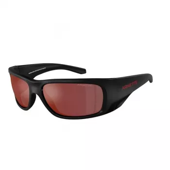 Vyriški stačiakampiai akiniai nuo saulės Arnette AN4345-29006Q, matiniai juodi, tamsiai pilki, 62 mm