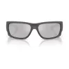 ARNETTE vyriški akiniai nuo saulės AN4345-28706G stačiakampiai matinio juodo rėmelio pilki veidrodiniai sidabriniai lęšiai 62 mm