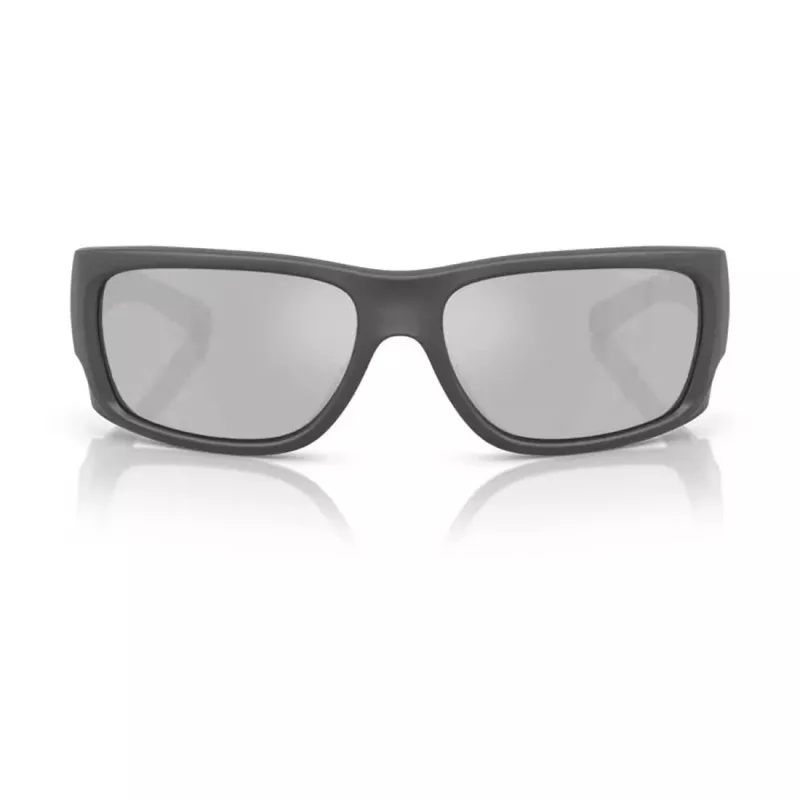 ARNETTE vyriški akiniai nuo saulės AN4345-28706G stačiakampiai matinio juodo rėmelio pilki veidrodiniai sidabriniai lęšiai 62 mm