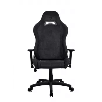 Arozzi Torretta Soft Fabric Žaidimų kėdė – Pure Black, Metal Frame, Class 4 Gas Lift, 3D Porankiai