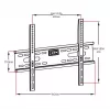 ART AR-33 Fiksuotas sieninis laikiklis 26-60 colių LCD/LED televizoriams, 45 kg, VESA 400x400, plonas 24 mm profilis, juodas