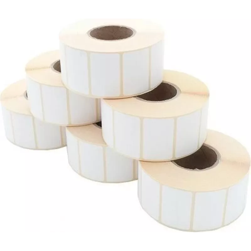 ARTDEV tiesioginio terminio spausdinimo etikečių ritinys 40 x 25 mm, 100 mm ritinio skersmuo, 40 mm šerdis, 1650 etikečių ritinyje