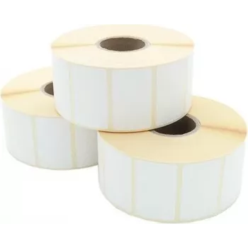 ARTDEV Thermal Transfer Label Roll 50 x 25mm, 94mm OD, 40mm Core, 1500 Labels/Roll, White Paper, Permanent Adhesive