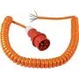 AS SCHWABE CEE spiralinis maitinimo kabelis su CEE kištuku ir atviru galu (400V / 16A | IP44 | H07BQ-F 5G2.5 | 1m - 5m prailginamas) - Oranžinis 70432
