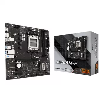 ASRock A620AM-P AMD A620 AM5 Micro ATX pagrindinė plokštė (DDR5, HDMI, DisplayPort, M.2)