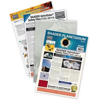 AstroSolar saugumo plėvelė OD 5.0, 20,5x29 cm saulės filtro lakštas