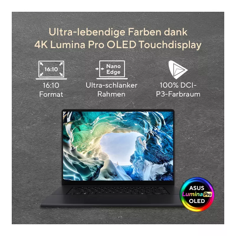 ASUS ProArt P16 (H7606WW-SE002X) AI nešiojamasis kompiuteris, 16 colių 4K OLED, Ryzen AI 9 HX 370, 64GB RAM, 2TB SSD, RTX 5080, Windows 11 Pro