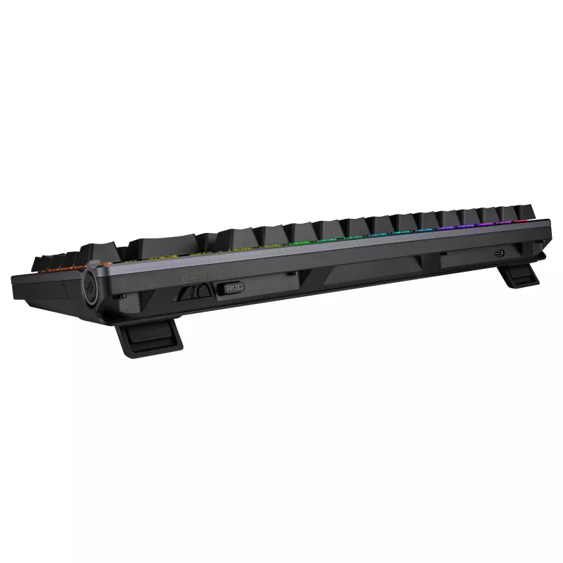 ASUS ROG Azoth 75% Hotswap mechaninė klaviatūra, trijų režimų RGB, OLED ekranas, PBT klavišų dangteliai, NX jungikliai, juoda