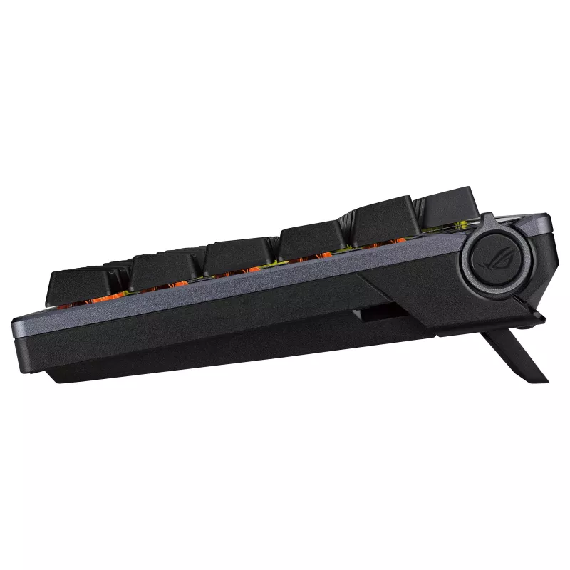 ASUS ROG Azoth 75% Hotswap mechaninė klaviatūra, trijų režimų RGB, OLED ekranas, PBT klavišų dangteliai, NX jungikliai, juoda