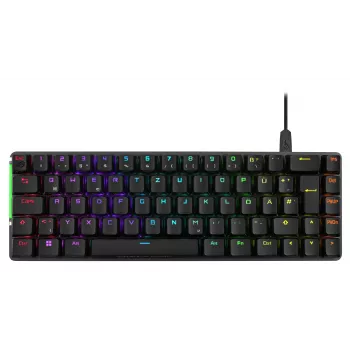 ASUS ROG Falchion Ace M705 65% Wired Mechanical Gaming Keyboard, USB-C, 1000Hz Polling Rate, ROG NX Red Switches, PBT Keycaps, RGB Aura Sync, Black