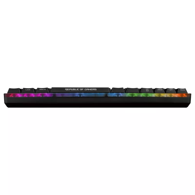 ASUS ROG Falchion NX mechaninė žaidimų klaviatūra, 65% formos faktorius, ROG NX Red jungikliai, belaidė/laidinė, RGB apšvietimas, juoda