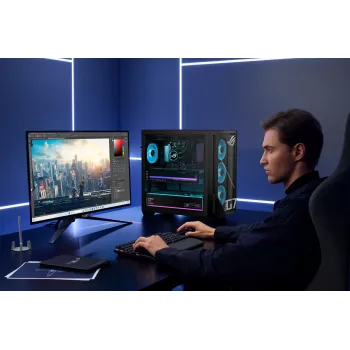 ASUS ROG G700 GM700TZ-R9800X283W žaidimų stacionarus kompiuteris - AMD Ryzen 7 9800X3D, 32GB DDR5, 2TB SSD, Radeon RX 9070 XT, Windows 11 Home, juoda