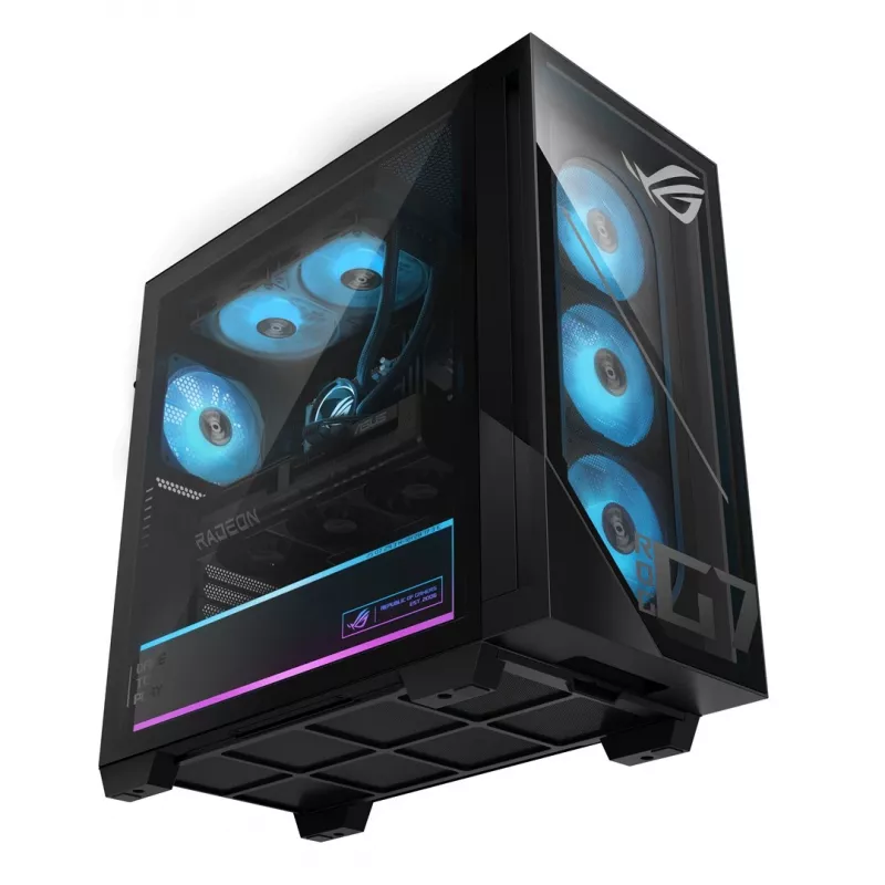 ASUS ROG G700 GM700TZ-R9800X283W žaidimų stacionarus kompiuteris - AMD Ryzen 7 9800X3D, 32GB DDR5, 2TB SSD, Radeon RX 9070 XT, Windows 11 Home, juoda