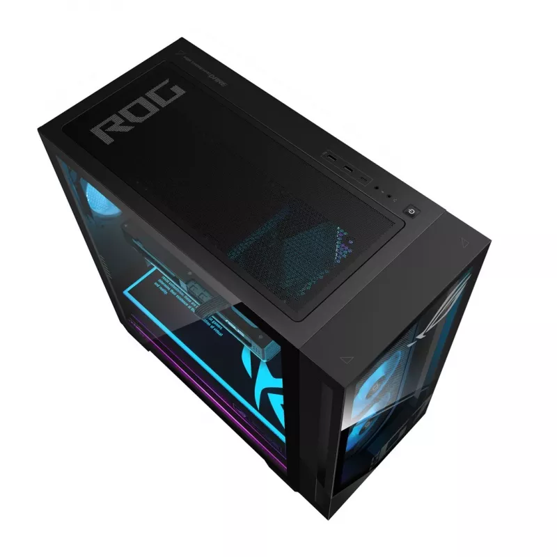 ASUS ROG G700 GM700TZ-R9800X283W žaidimų stacionarus kompiuteris - AMD Ryzen 7 9800X3D, 32GB DDR5, 2TB SSD, Radeon RX 9070 XT, Windows 11 Home, juoda