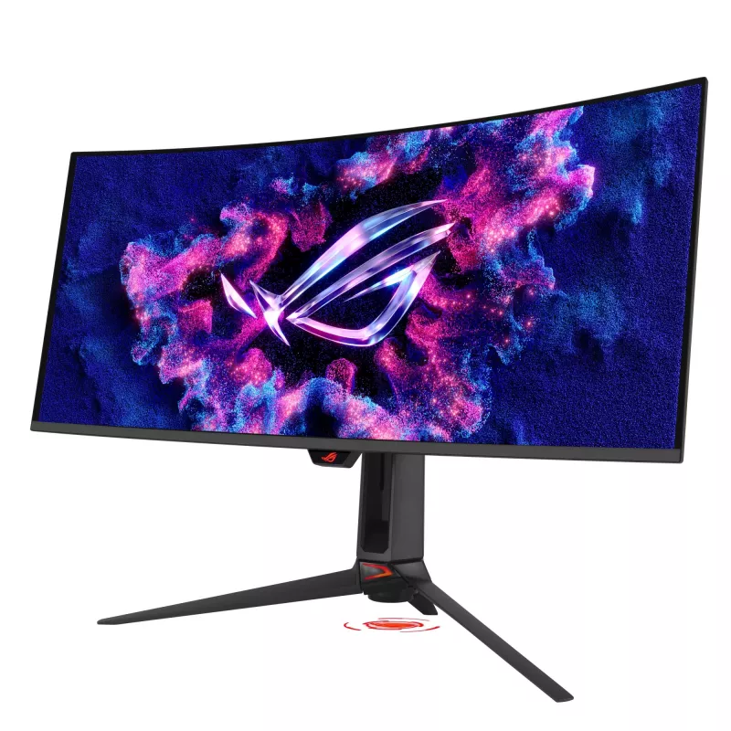 ASUS ROG Swift OLED PG34WCDN 34 colių lenktas žaidimų monitorius, WQHD, 360Hz, QD-OLED, HDMI, DP, USB-C, USB Hub, juodas