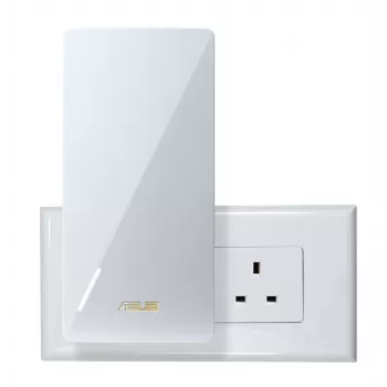ASUS RP-BE58 Dual-Band Wi-Fi 7 diapazono plėtiklis, BE3456, 2.4GHz 574Mbps + 5GHz 2882Mbps, 1x Gigabit prievadas, AiMesh, WPA3, baltas