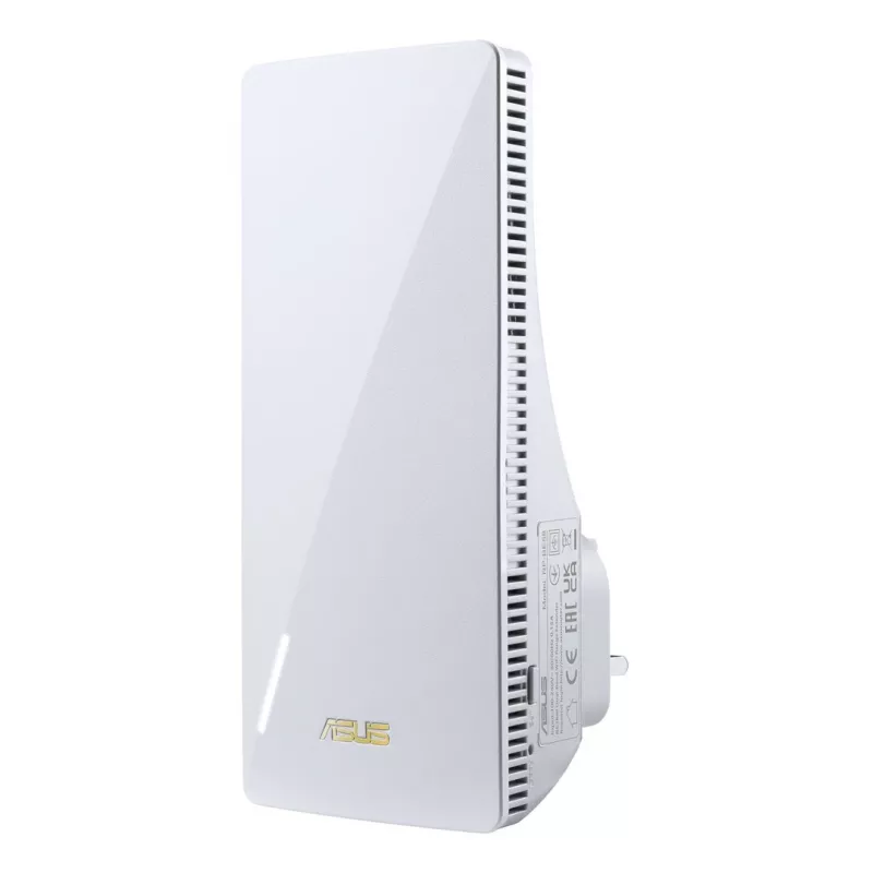 ASUS RP-BE58 Dual-Band Wi-Fi 7 diapazono plėtiklis, BE3456, 2.4GHz 574Mbps + 5GHz 2882Mbps, 1x Gigabit prievadas, AiMesh, WPA3, baltas