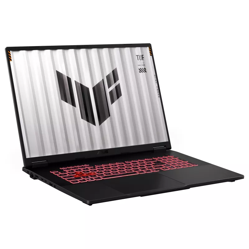 ASUS TUF Gaming A18 FA808UP-S8133W žaidimų nešiojamas kompiuteris, 18 colių WUXGA IPS 144Hz, AMD Ryzen 7 260, 16GB DDR5, 512GB SSD, GeForce RTX 5070 8GB, Windows 11 Home, vokiška QWERTZ klaviatūra