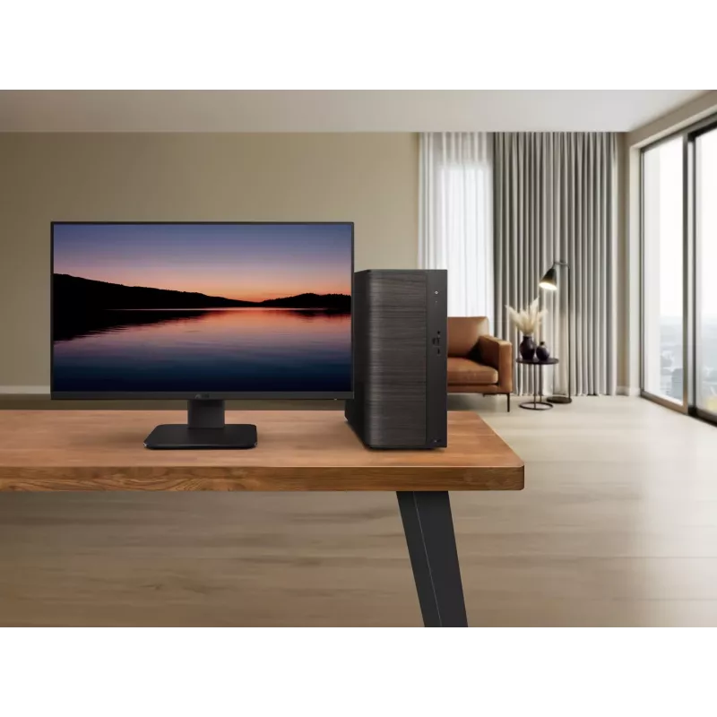 ASUS V700 Mini Tower VM701MG-OR7445039W Copilot+ PC, AMD Ryzen AI 7 445, 16GB DDR5, 512GB SSD, Windows 11 Home, Juoda su medžio akcentu