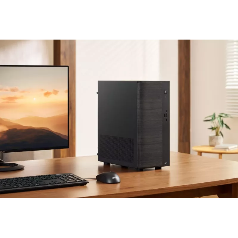 ASUS V700 Mini Tower VM701MG-OR7445039W Copilot+ PC, AMD Ryzen AI 7 445, 16GB DDR5, 512GB SSD, Windows 11 Home, Juoda su medžio akcentu