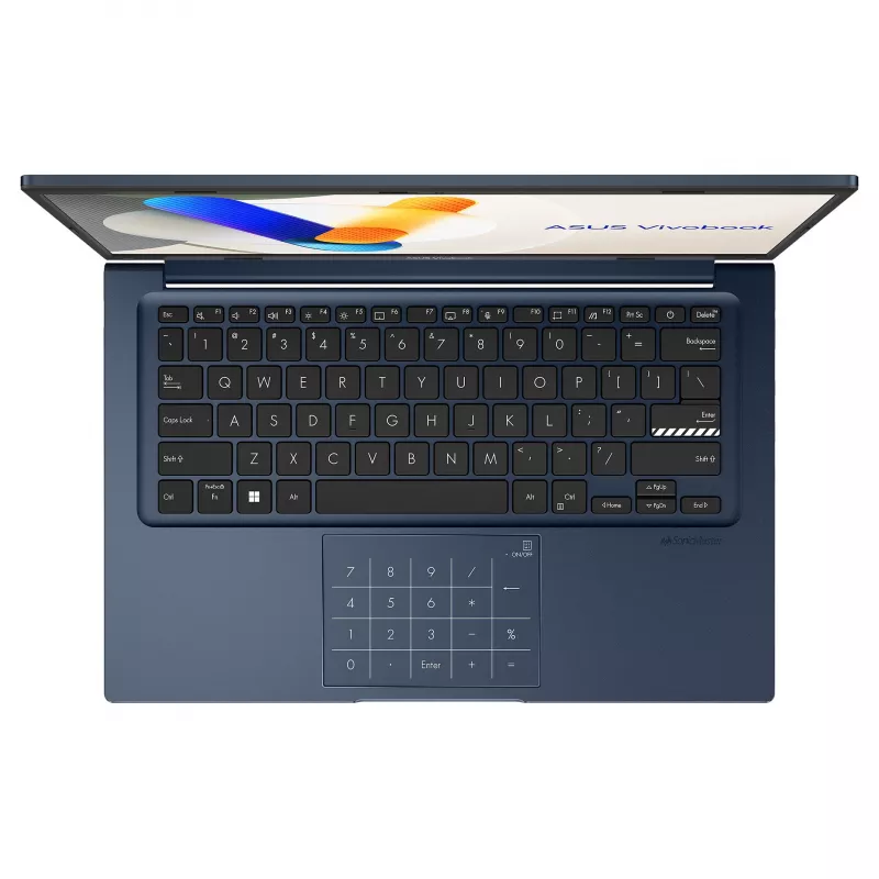 ASUS Vivobook 14 X1404VA-DISEB2157W nešiojamas kompiuteris, 14 colių Full HD IPS, Intel Core 5 120U, 16GB DDR5, 512GB SSD, Windows 11 Home, prancūziška AZERTY klaviatūra
