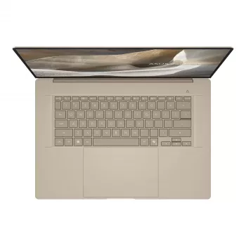 ASUS Zenbook A16 UX3607OA-SQ024X 2-in-1 nešiojamasis kompiuteris, 16 colių OLED 3K liečiamas ekranas, Snapdragon X2 Elite Extreme, 48GB RAM, 1TB SSD, Windows 11 Pro, smėlio spalvos