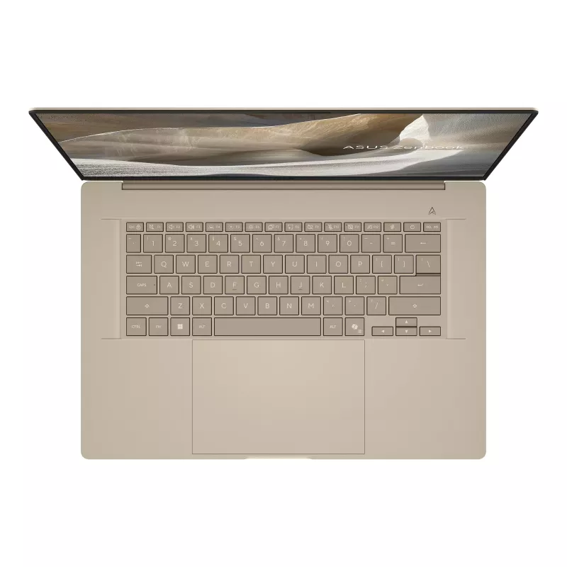 ASUS Zenbook A16 UX3607OA-SQ024X 2-in-1 nešiojamasis kompiuteris, 16 colių OLED 3K liečiamas ekranas, Snapdragon X2 Elite Extreme, 48GB RAM, 1TB SSD, Windows 11 Pro, smėlio spalvos
