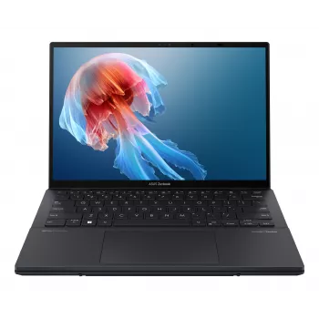 ASUS Zenbook Duo UX8406CA-ISCQL302X Intel Core Ultra 9 285H Hybrid (2-in-1) 35,6 cm (14 inch) jutiklinis ekranas WUXGA 32 GB LPDDR5X-SDRAM 1 TB SSD Wi-Fi 7 (802.11be) Windows 11 Pro Inkwell Grey