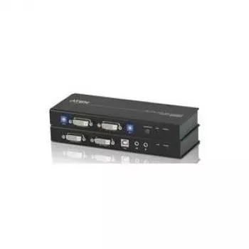 ATEN CE604-AT-G KVM prailgintuvas - 2x DVI, garso, USB, RS-232, 60m