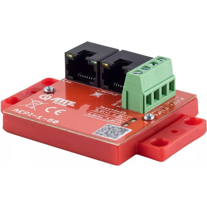 ATTE AEPI-1-50 pasyvus PoE adapteris 1 kanalo 10/100/1000 Mbps gigabitinis Ethernet