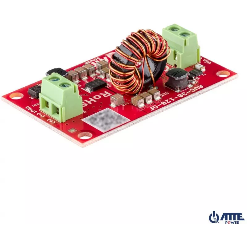 ATTE DC/DC keitiklis AVC-30-120-OF 24V į 12V 30A 360W žeminamasis keitiklis